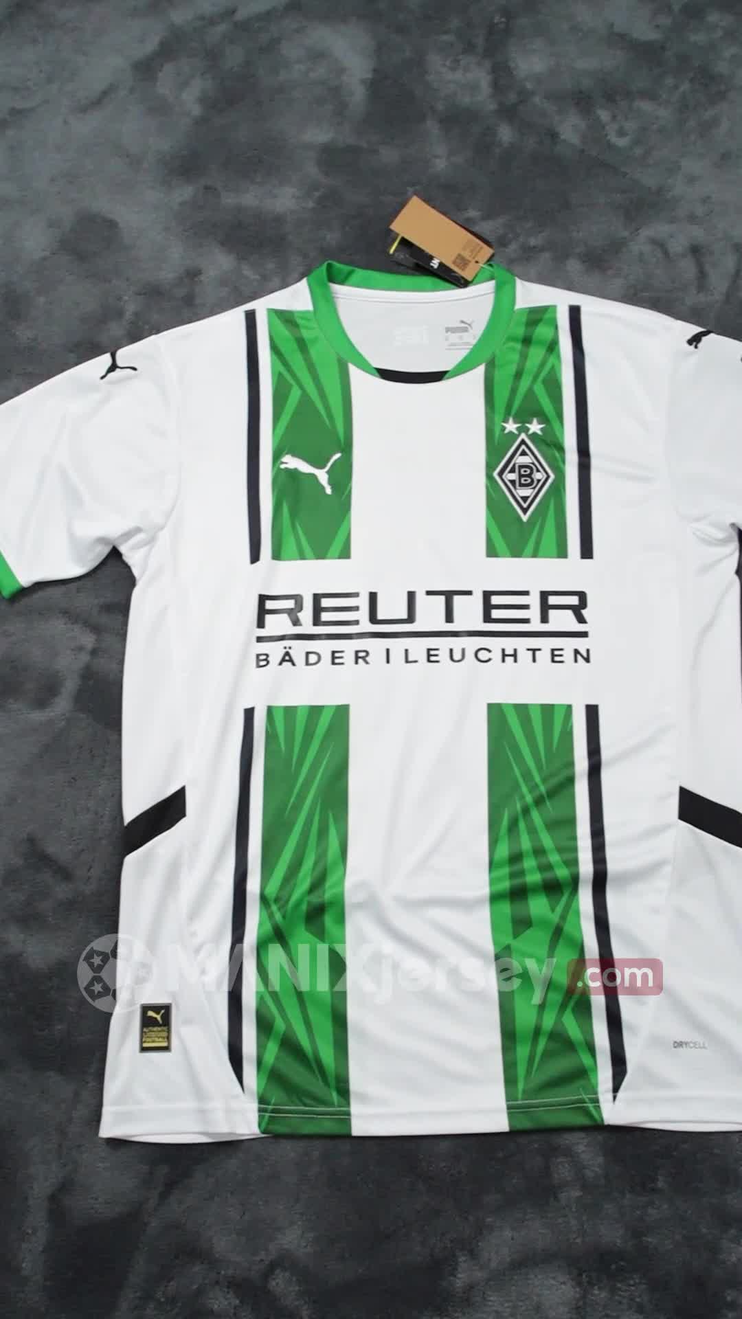 ManixJersey.com | Borussia Mönchengladbach 24-25 Home Stadium Jersey - Fans Version -Customize Name, Number and Patch | Worldwide Shipping